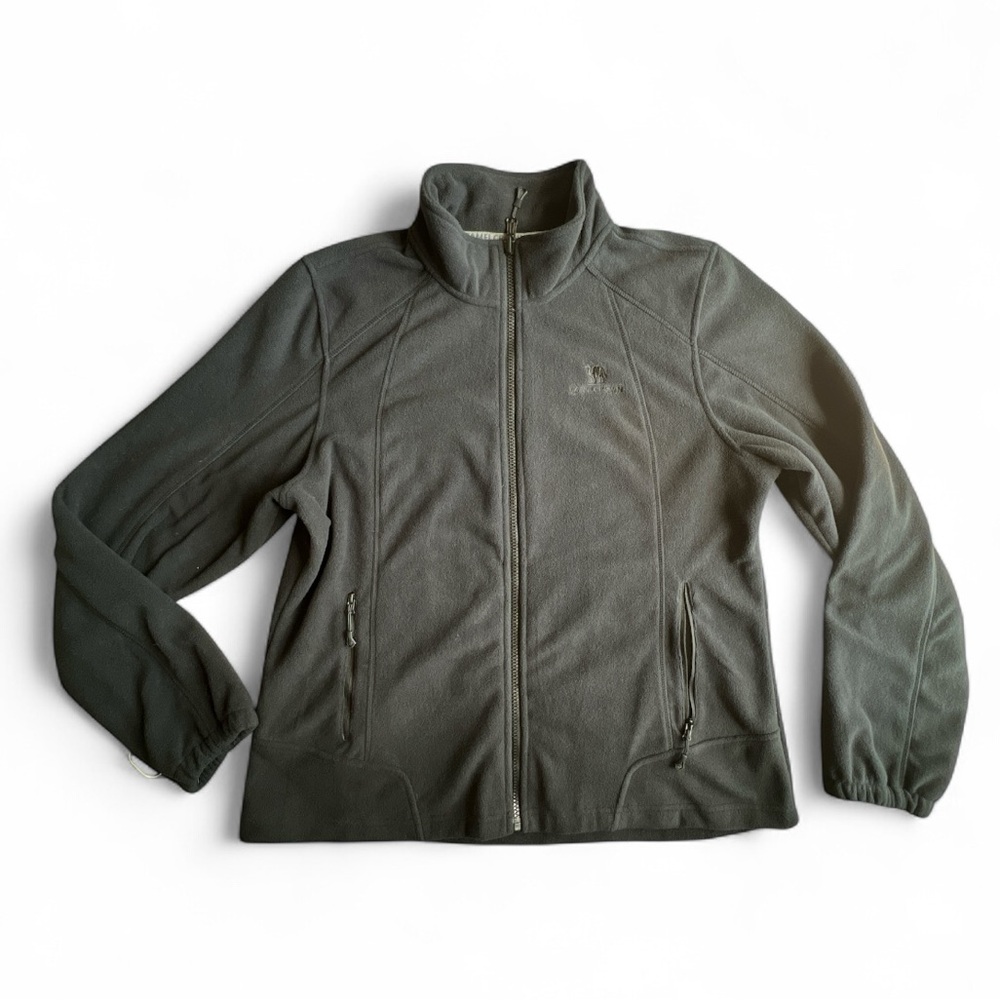 Camel crown black charcoal Full-Zip fleece Jacket sz L